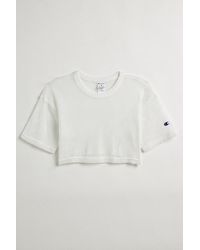 Champion - Uo Exclusive Mesh Cropped Tee Top - Lyst