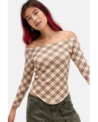 Urban Outfitters - Uo Off-shoulder 3/4 Sleeve Basic Tee - Lyst