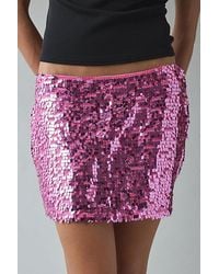 Urban Outfitters - Uo Olivia Paillette Sequin Low Rise Micro Mini Skirt - Lyst