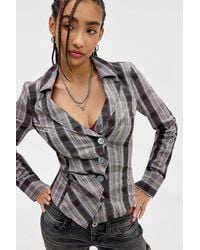 Silence + Noise - Silence + Noise Vix Poplin Asymmetric Shirt - Lyst