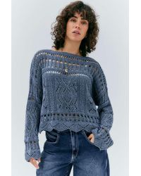 Urban Outfitters - Uo - genoppter pullover aus grobstrick - Lyst