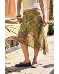 Urban Outfitters - Uo Asymmetric Midi Skirt At - Lyst
