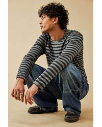 BDG - Grey Breton Striped Long-sleeved T-shirt - Lyst
