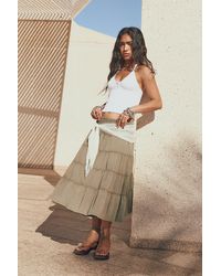Kimchi Blue - Bea Tiered Midi Skirt - Lyst