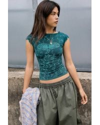 Kimchi Blue - Seamless Floral Heart Baby Tee - Lyst