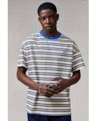 BDG - White & Yellow Multi-stripe T-shirt 2xs At Urban Outfitters - Lyst
