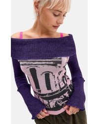 Urban Outfitters - Uo Bardot Graphic Knit Top - Lyst