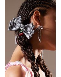 Urban Outfitters - Cherry Gingham Hair Bow Barrette Set - Lyst