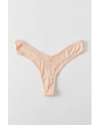 Out From Under - Ribbed V Thong - Lyst