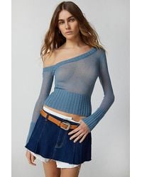 Urban Outfitters - Uo Danielle Asymmetric Off-The Shoulder Sweater - Lyst