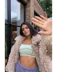 Urban Outfitters UO - Jacke Riley aus Wirkplüsch - Weiß