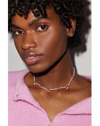Urban Outfitters - Fruit Pearl Charm Necklace - Lyst