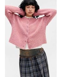 Urban Outfitters - Uo Marli Crew Neck Cardigan Xs At - Lyst