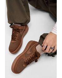 adidas - Nike Brown Air Force 1 Trainers - Lyst