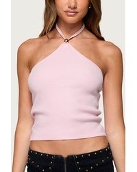 Edikted - Hollis Knit Halter Top - Lyst