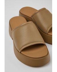 Camper - Tasha Leather Platform Sandals - Lyst