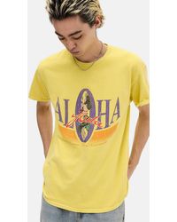 Urban Outfitters - Uo Yellow Aloha T-shirt - Lyst