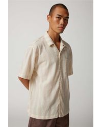 Standard Cloth - White Liam Stripe Crinkle Shirt - Lyst