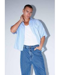 Abrand Jeans - Bobby Striped Boxy Oxford Shirt Top - Lyst