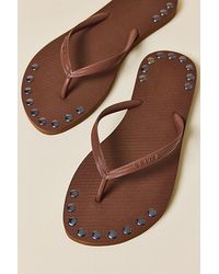 Brizza Arezzo - Studded Thong Sandals - Lyst