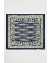 Urban Outfitters - Uo Navy & Green Tile Cotton Headscarf - Lyst