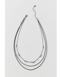Urban Outfitters - Delicate Rhinestone Layered Necklace - Lyst