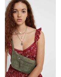 Urban Outfitters Uo Suede Green Bum Bag