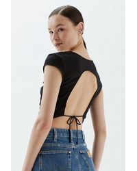 Urban Outfitters - Uo Cassie Cap Sleeve Open-back Top - Lyst