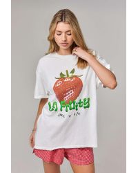 Urban Outfitters - Uo Strawberry Fruity T-shirt - Lyst