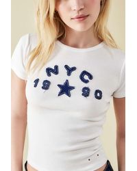 BDG - White Nyc 1990 Baby T-shirt - Lyst