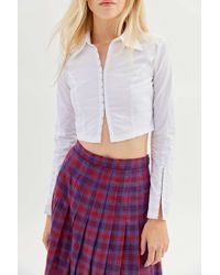 Urban Outfitters - Uo Liv Corset Button-down Top - Lyst