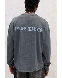 Ed Hardy - Uo Exclusive Oversized Stripe Long Sleeve Tee - Lyst