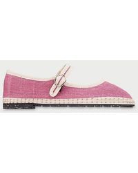 Flabelus - Linen Mary Jane Flat - Lyst