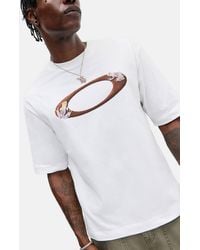 Oakley - Uo Exclusive White Frogskin Ellipse Graphic Tee - Lyst