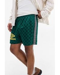 Umbro - Uo Exclusive Forest Green Checkerboard Shorts - Lyst