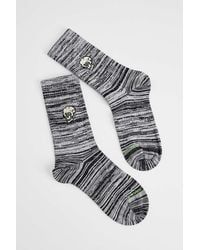Happy Socks - Grey Marl Skull Stripe Socks - Lyst