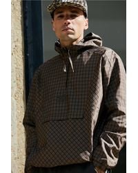 Umbro - Brown Check Windbreaker Jacket - Lyst