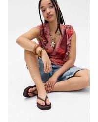 Urban Outfitters - Uo Leather Flip Flops - Lyst