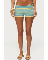 Edikted - Eisley Striped Foldover Shorts - Lyst