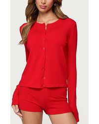 Edikted - Maycee Button Up Knit Cardigan - Lyst
