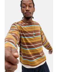 iets frans... - Brown & Gold Stripe Long Sleeve T-shirt - Lyst