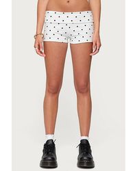 Edikted - Chelsie Polka Dot Foldover Shorts - Lyst