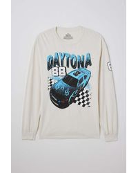 Urban Outfitters - Daytona Racing Long Sleeve Tee In Ivory,at - Lyst