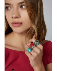 Urban Outfitters - Leila Etched Heart Ring Set - Lyst