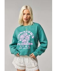 Urban Outfitters - Uo Downtown Flowers Sweatshirt - Lyst
