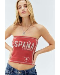 Urban Outfitters - Uo Espana Graphic Bandeau Top - Lyst