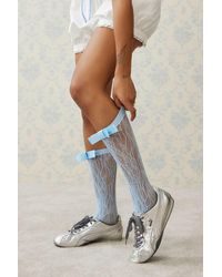 Out From Under - Bow Lace Knee High Socks - Lyst