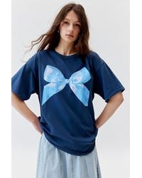 Urban Outfitters - Distressed Bow T-Shirt Dress - Lyst