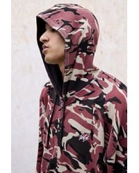 iets frans... - Red Camo Waffle Zip-through Hoodie - Lyst
