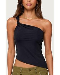Edikted - Knotted One Shoulder Asymmetric Top - Lyst